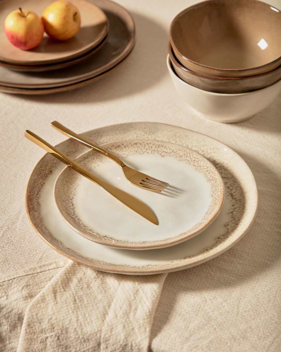 Sheilyn beige dessert plate