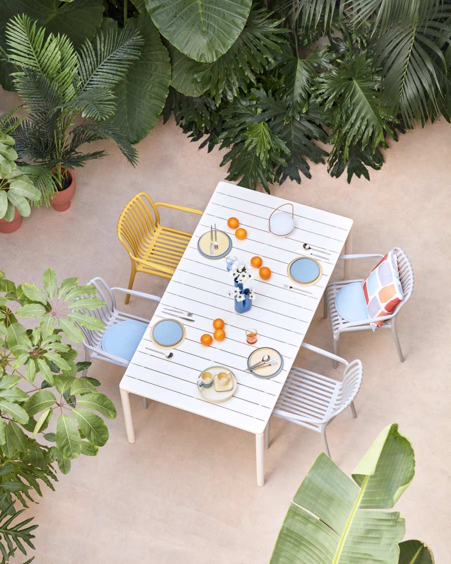 Isabellini stackable outdoor chair in yellow