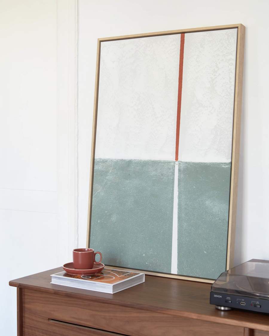 Malvern picture in green and white 50 x 70 cm