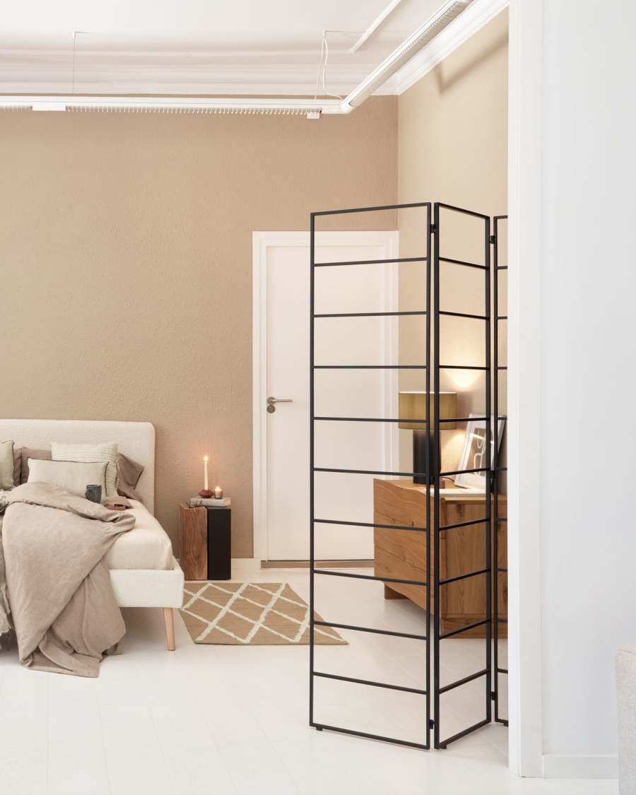 Domicina table lamp in metal with black and grey finish UK adapter