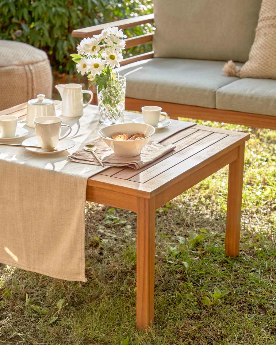 Σετ καναπές εξωτερικού χώρου, 2 καρέκλες και τραπέζι σαλονιού Vilma ξύλο ακακίας, FSC 100%