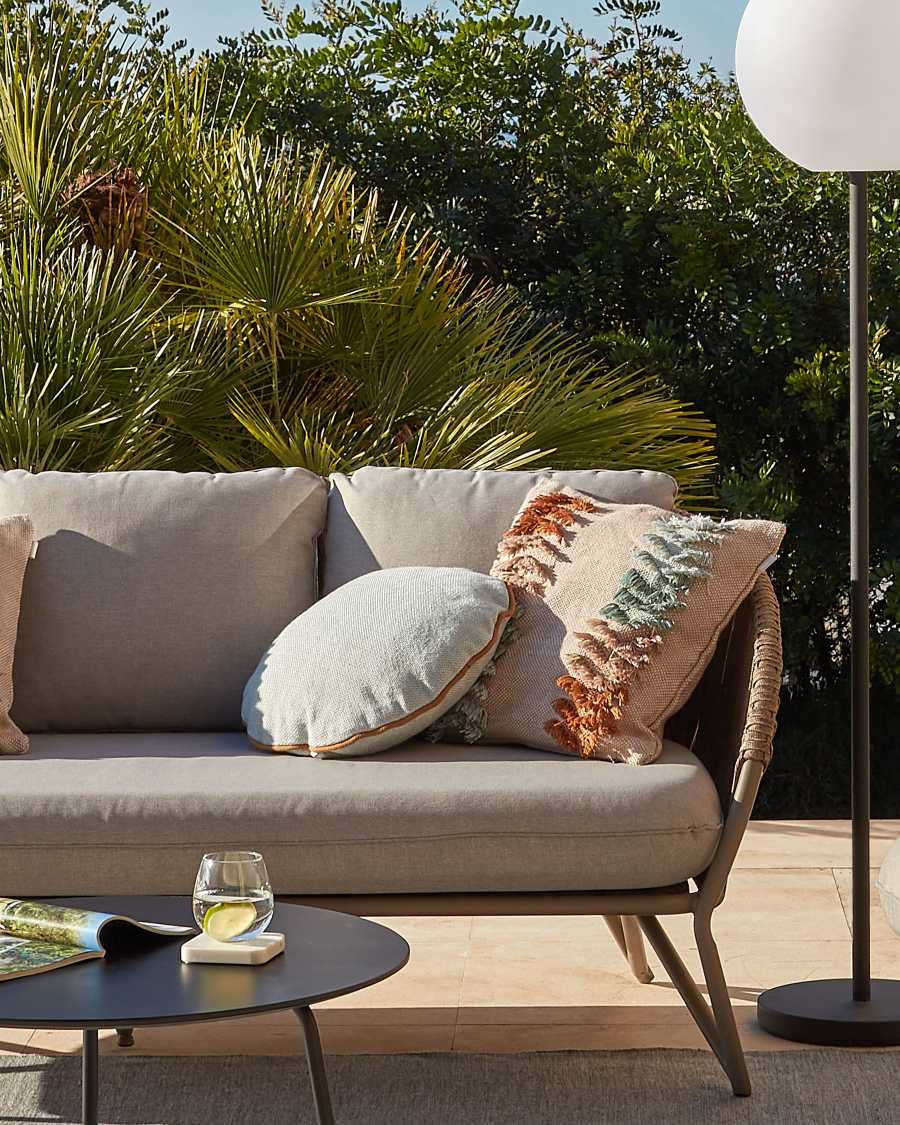 Dalila PET green cushion cover Ø 45 cm