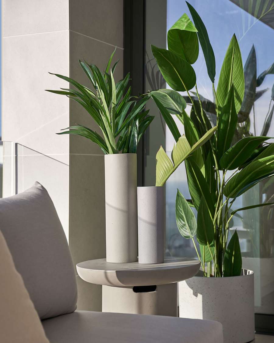 Marta set of 2 powdered stone vases