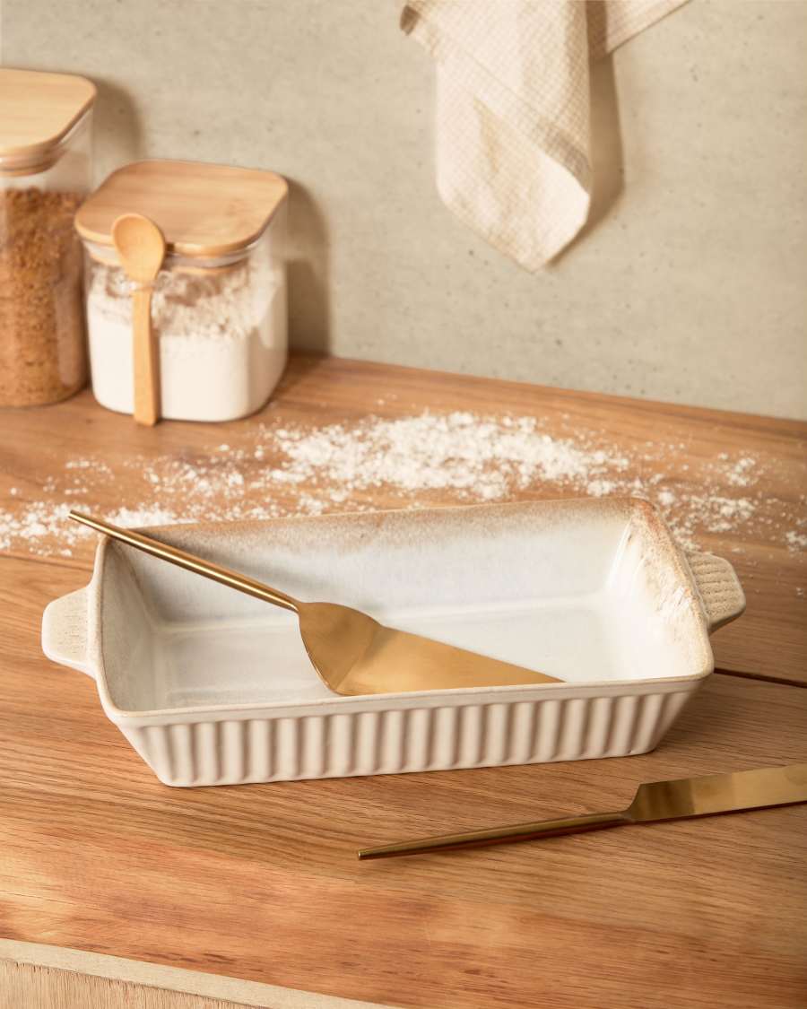 Travessa de forno Sheilyn bege 31 x 16 cm