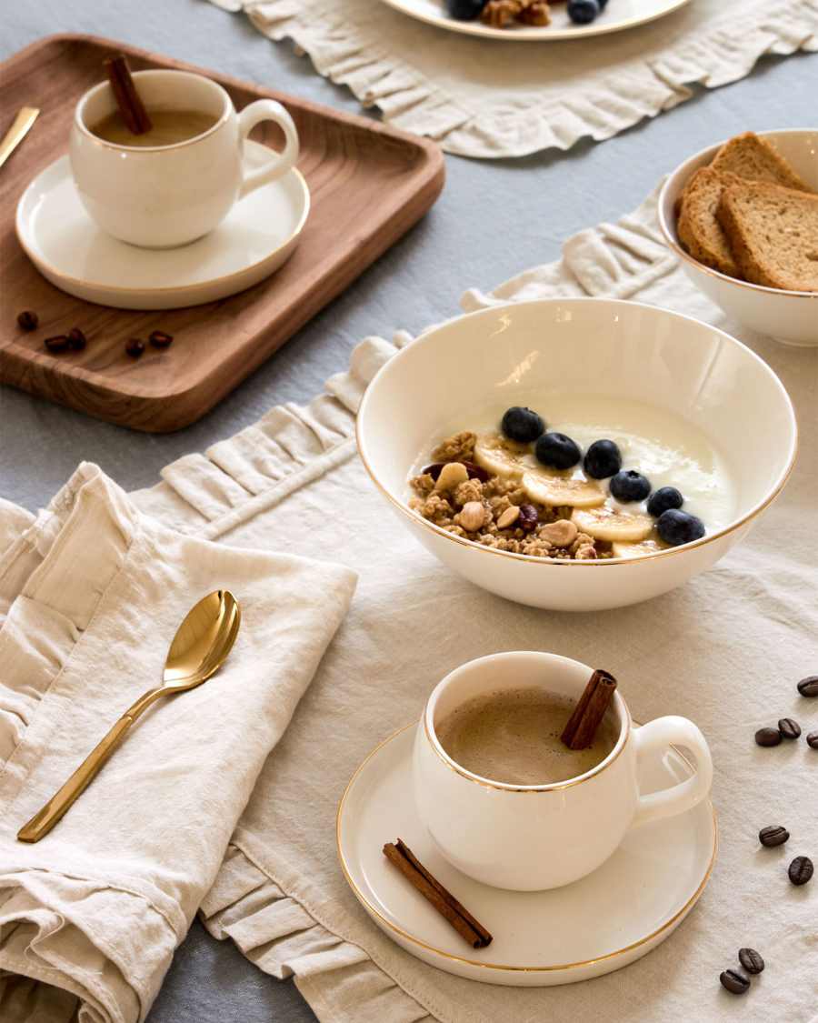 Tazza piccola Taisia in porcellana bianca