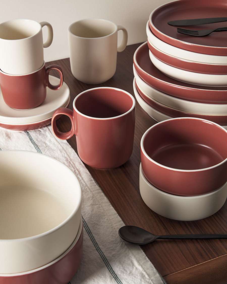 Roperta small porcelain bowl in beige