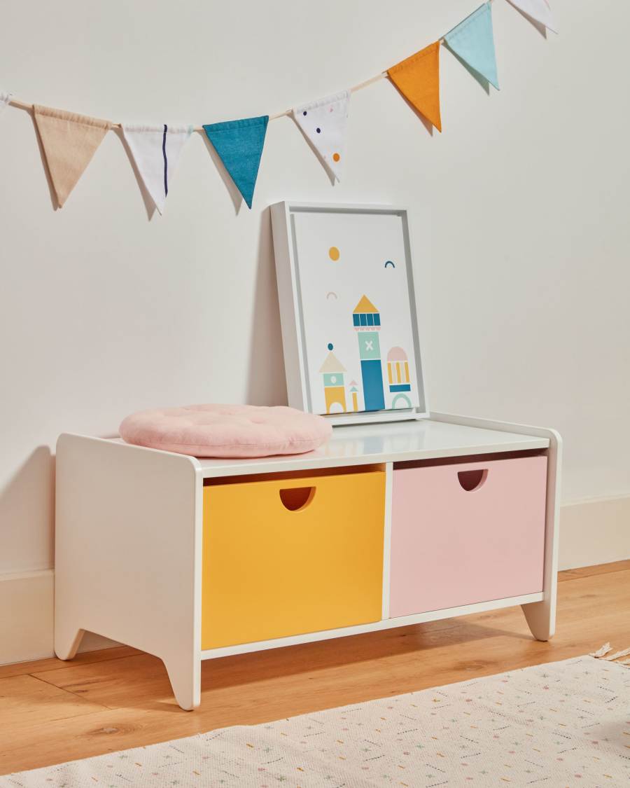 Nunila storage unit in white MDF 78 cm