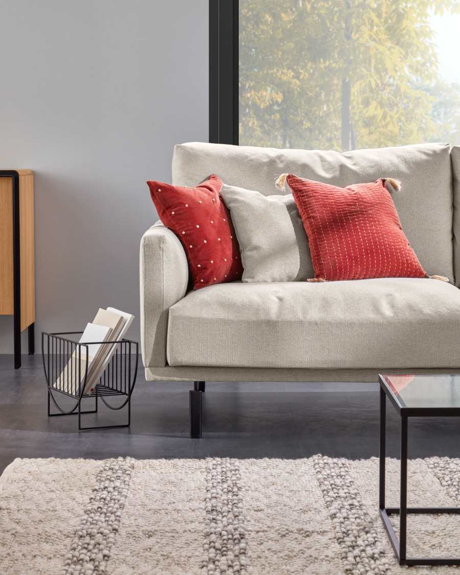 Berenice maroon corduroy cushion cover 45 x 45 cm