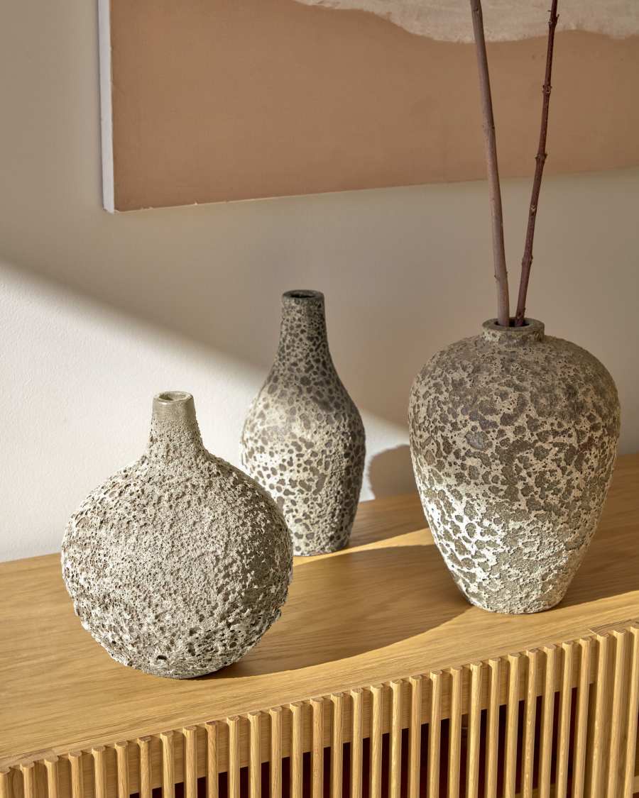 Amaranta large grey vase 28 cm