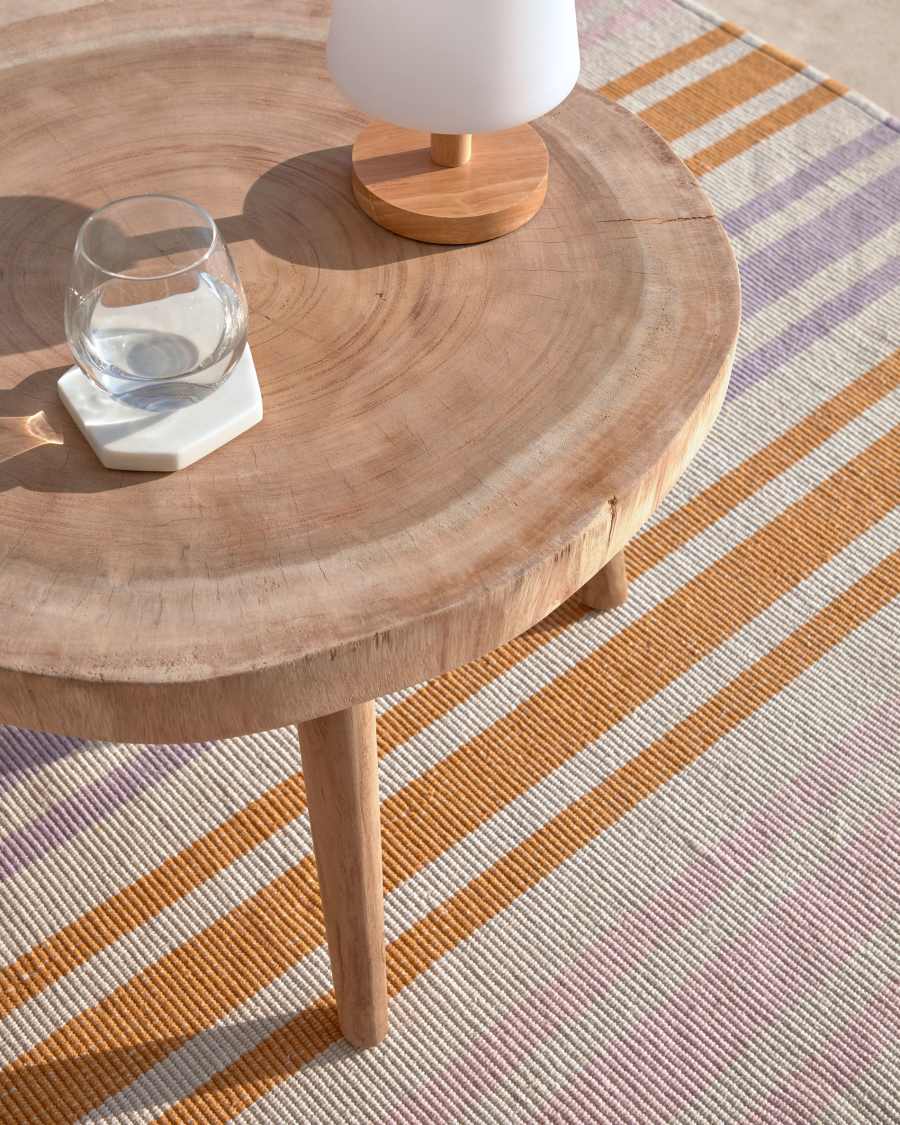 Marilina rug 100% cotton in multicoloured stripes 160 x 230 cm