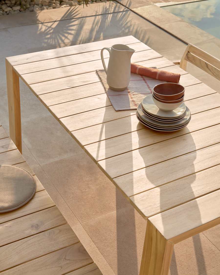 Victoire solid teak outdoor table 200 x 100 cm