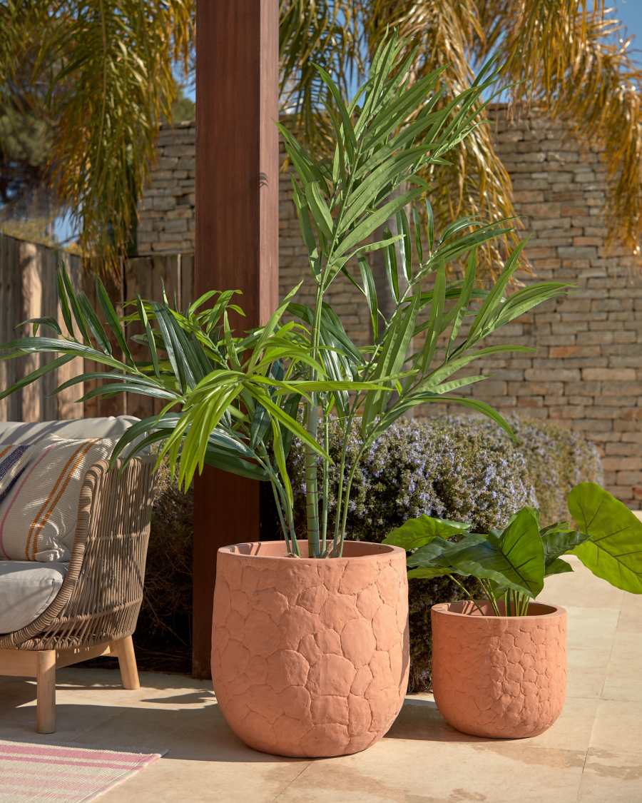 Simi set of 2 terracotta plantpots Ø 34 cm / Ø 50 cm