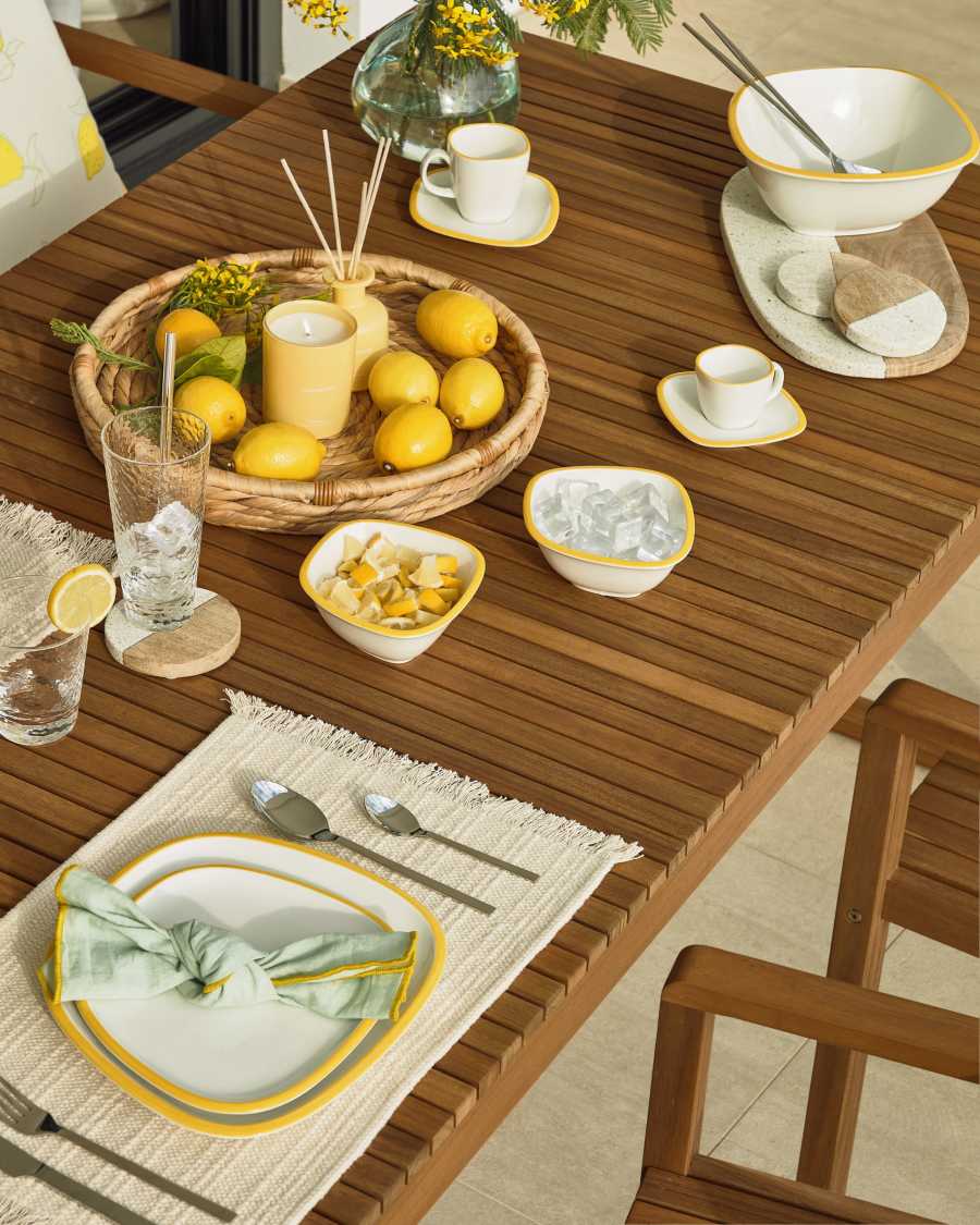 Emili solid acacia garden table, 180 x 90 cm FSC 100%