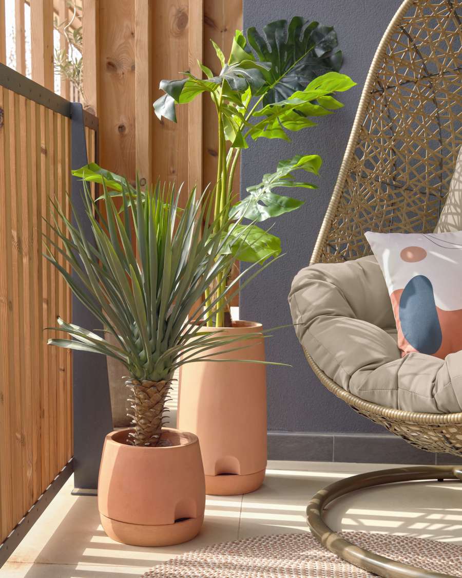 Florina Hängesessel mit Standfuß, braun