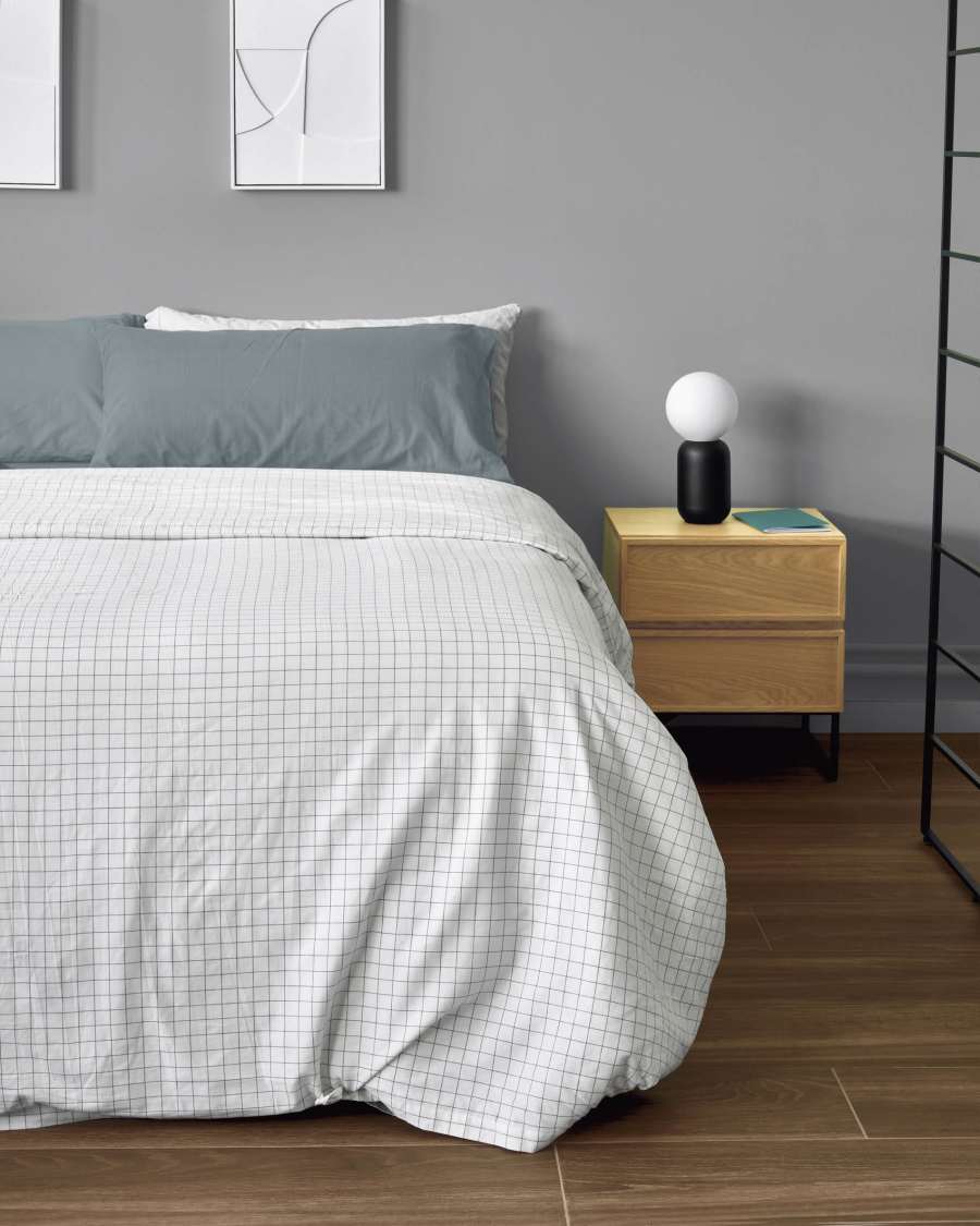 Lesly bedding set duvet cover, fitted sheet, pillowcase 150x190cm organic cotton (GOTS)