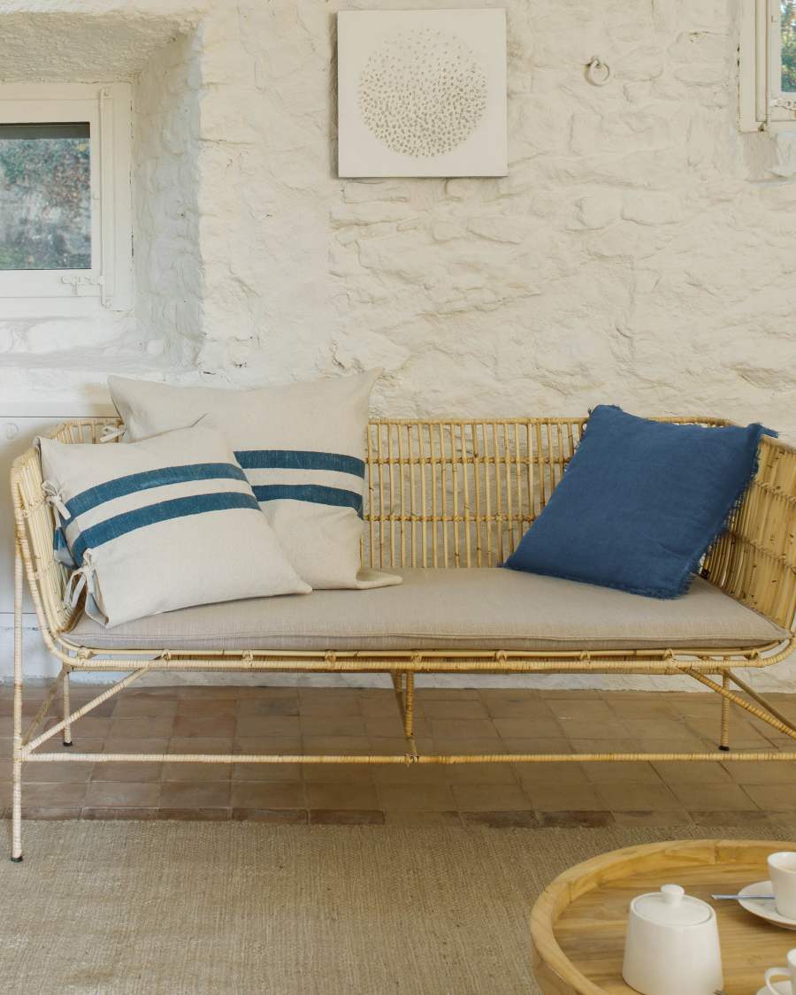 Aiala 2 seater rattan sofa, 140 cm