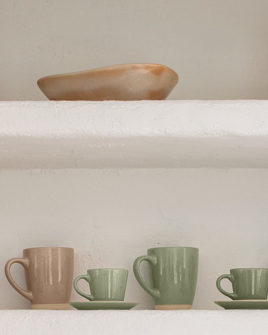 Aratani ceramic mug light green