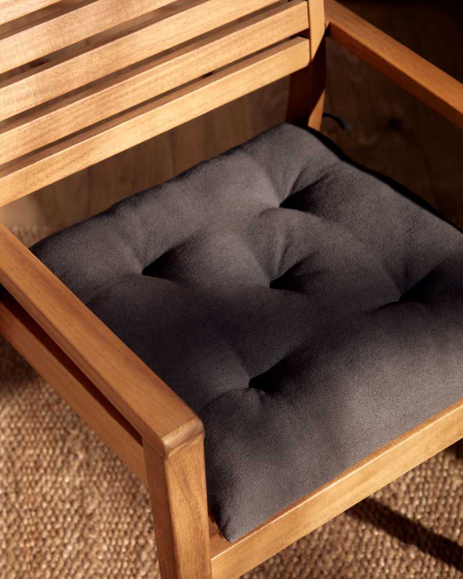 Cuscino per sedia Suyai 100% cotone nero 45 x 45 cm