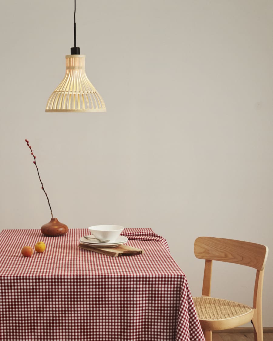 Nathaya bamboo ceiling lampshade with a natural finish, Ø 30 cm