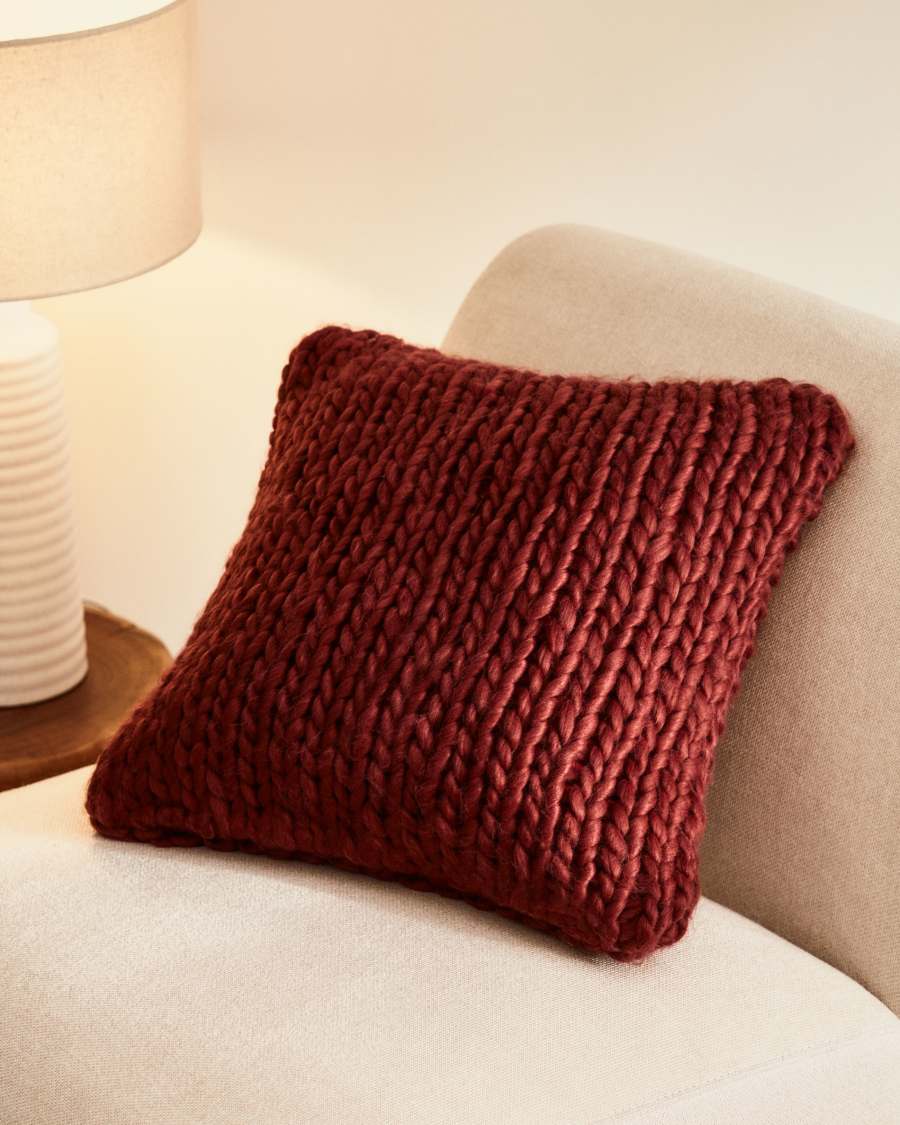 Κάλυμμα μαξιλαριού Adonia, καφέ, 45x45εκ