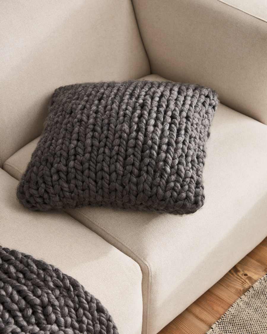 Adonia cushion cover in grey, 45 x 45 cm