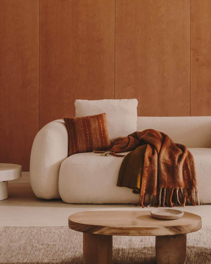 Mosi solid mungur wood coffee table Ø 90 x 60 cm