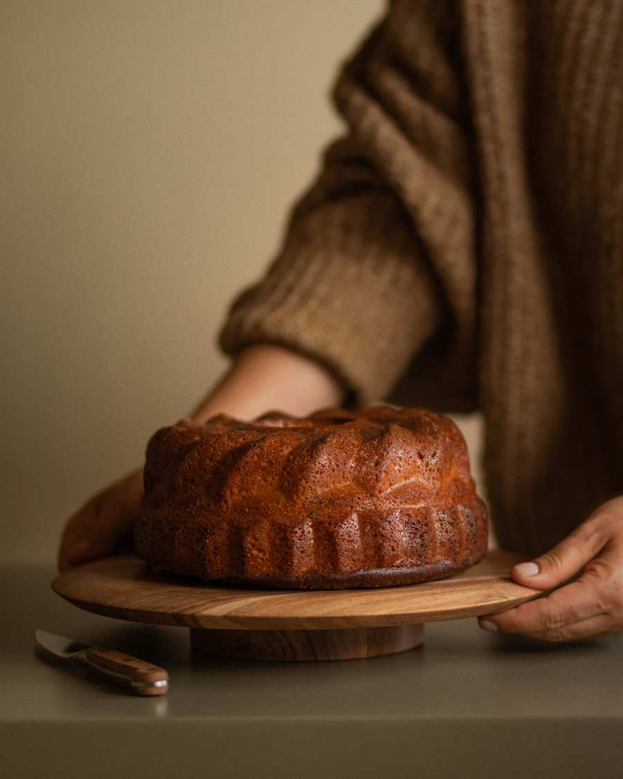 Περιστρεφόμενος δίσκος Lentegi από μασίφ ξύλο ακακίας
