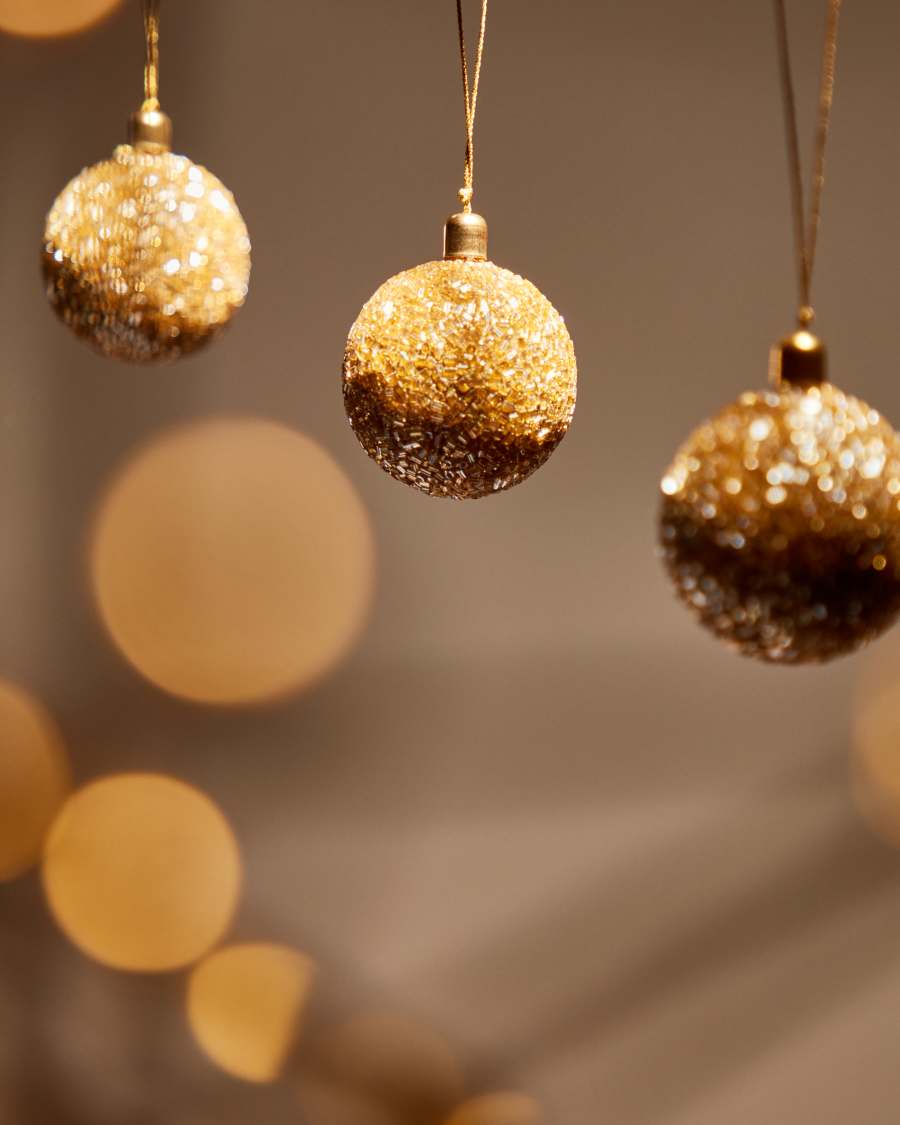 Briam Set aus 3 kleinen Kugeln in Gold