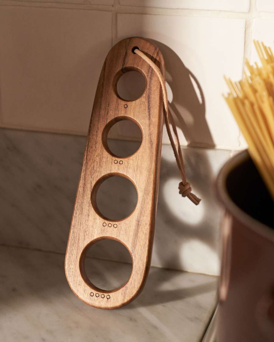 Delci acacia wood pasta measurer