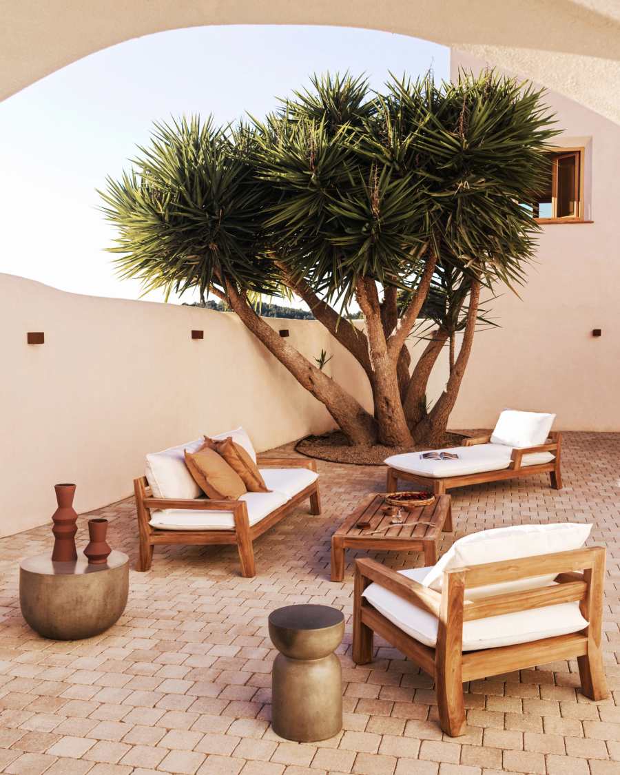 Gandula Forcanera de fusta massissa de teca