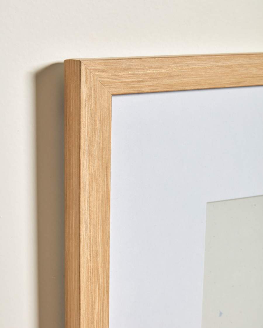 Allish painting with blue and white shapes, 60 x 90 cm