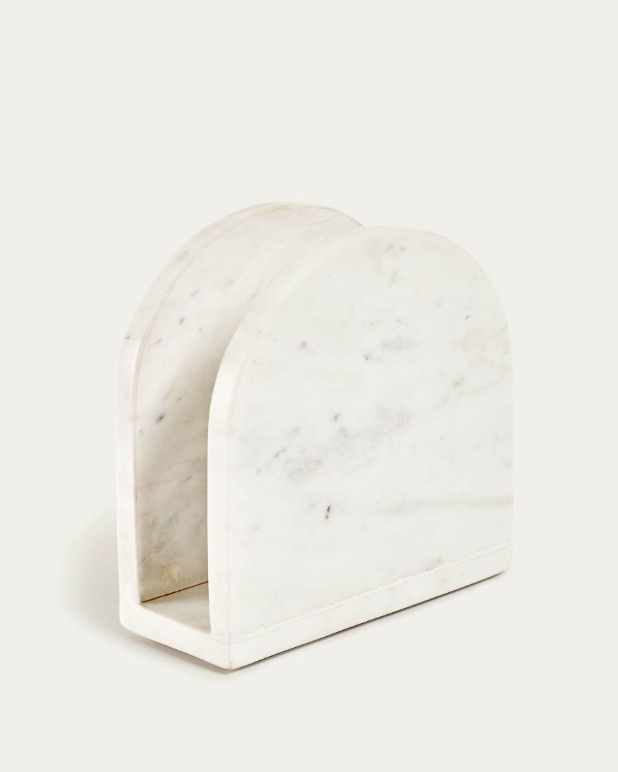 Portatovaglioli Cinderella in marmo bianco