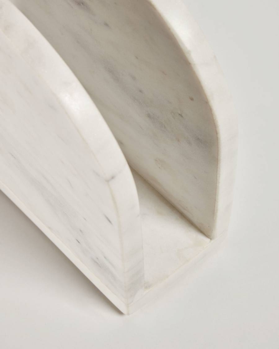 Portatovaglioli Cinderella in marmo bianco