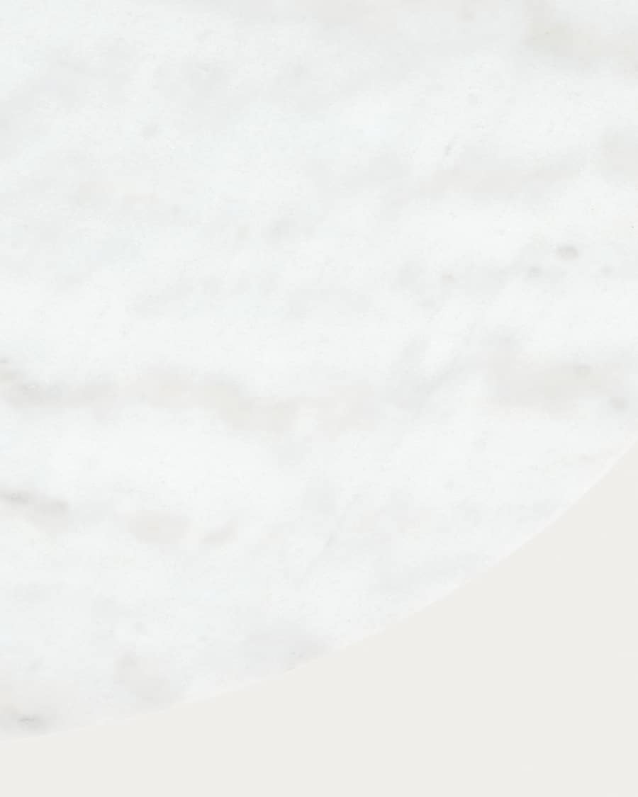 Sheffield coffee table in white marble and golden steel legs Ø 80 cm