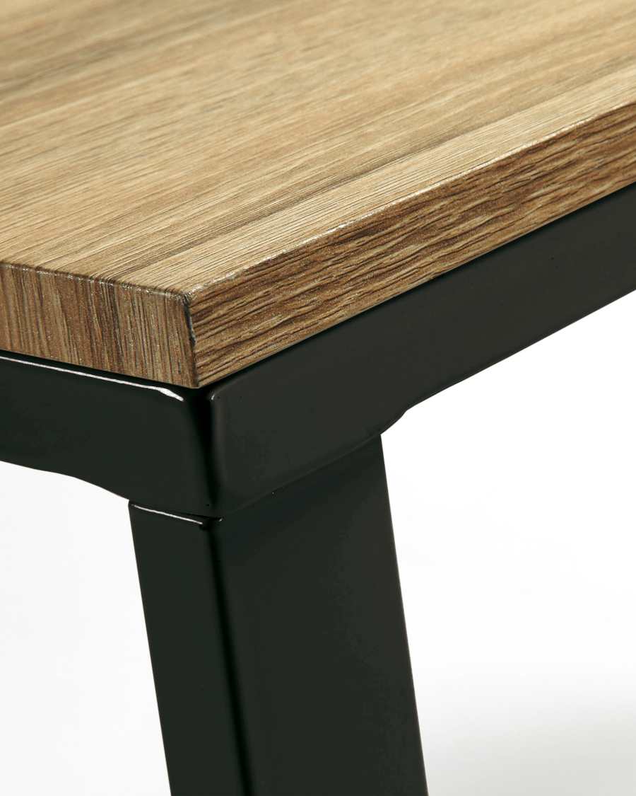 Talbot melamine desk with natural finish, and legs in a black finish, 120 x 60 cm