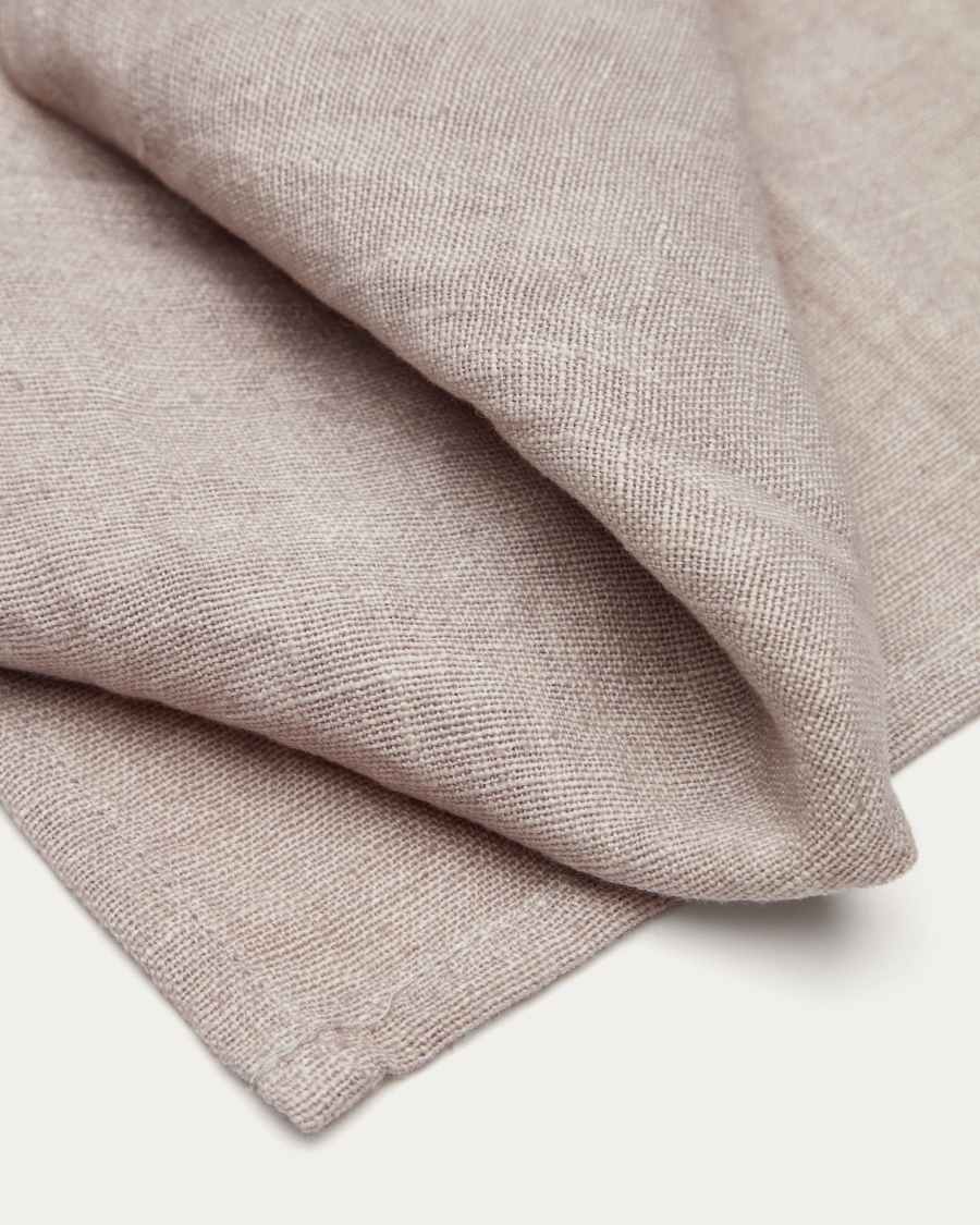 Ubalda set of 4 light grey cotton serviettes