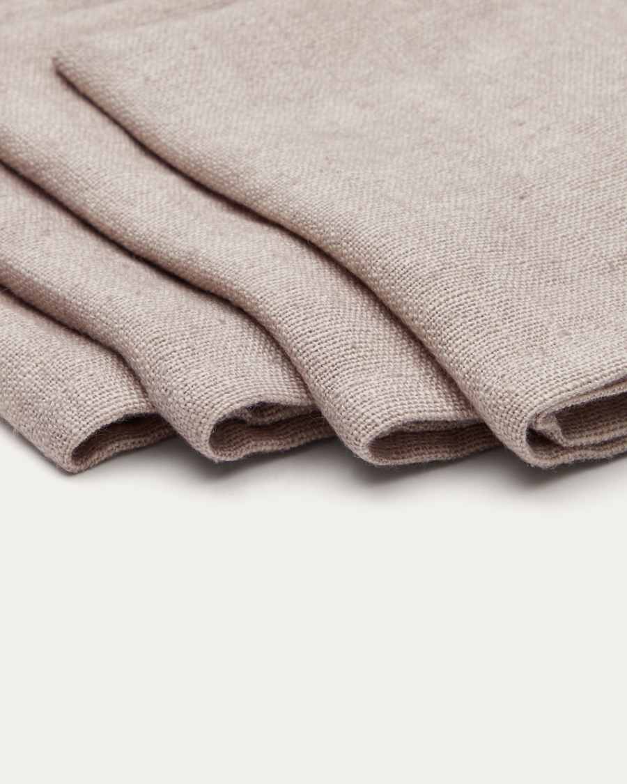 Ubalda set of 4 light grey cotton serviettes