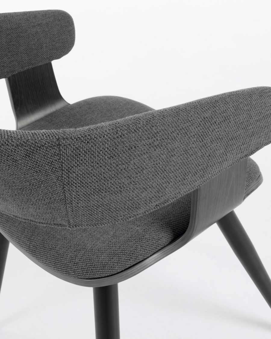 Dark grey German chair