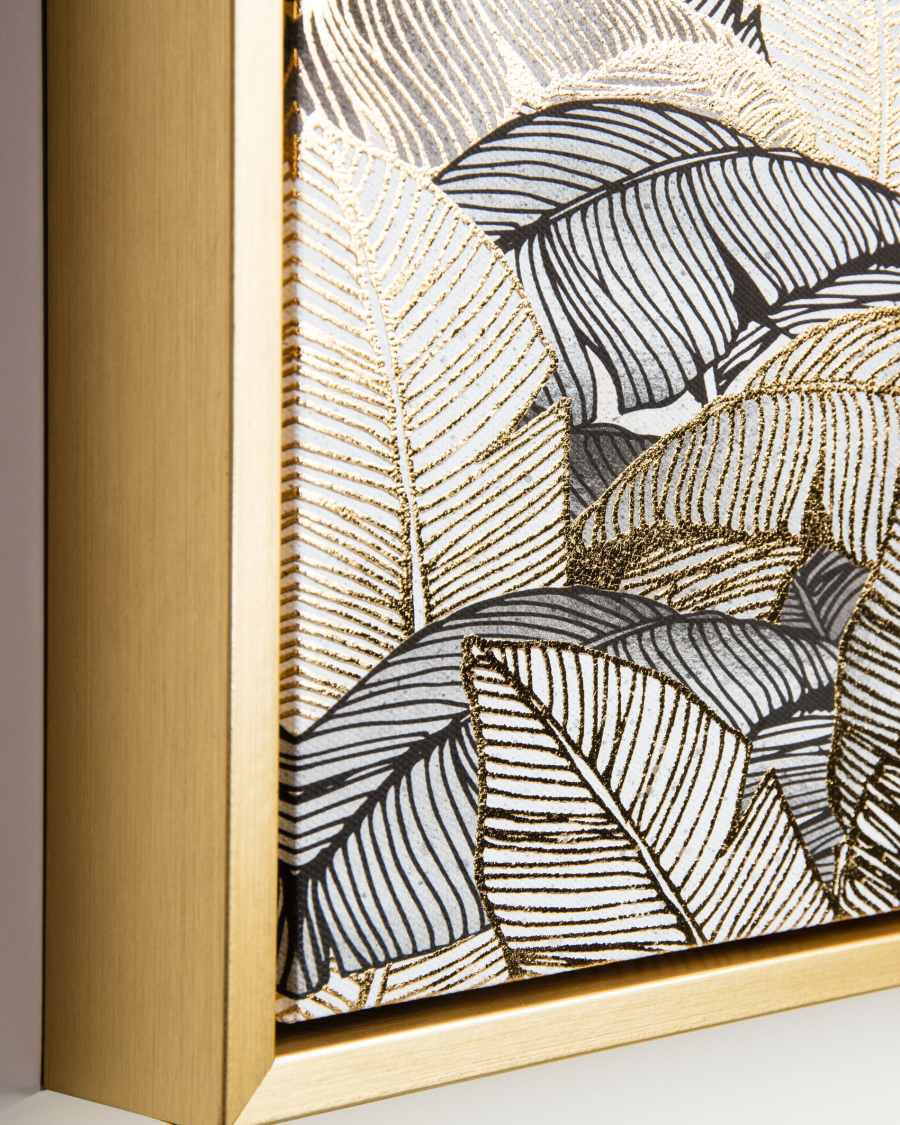 Quadre Imogen 40 x 40 cm daurat i gris