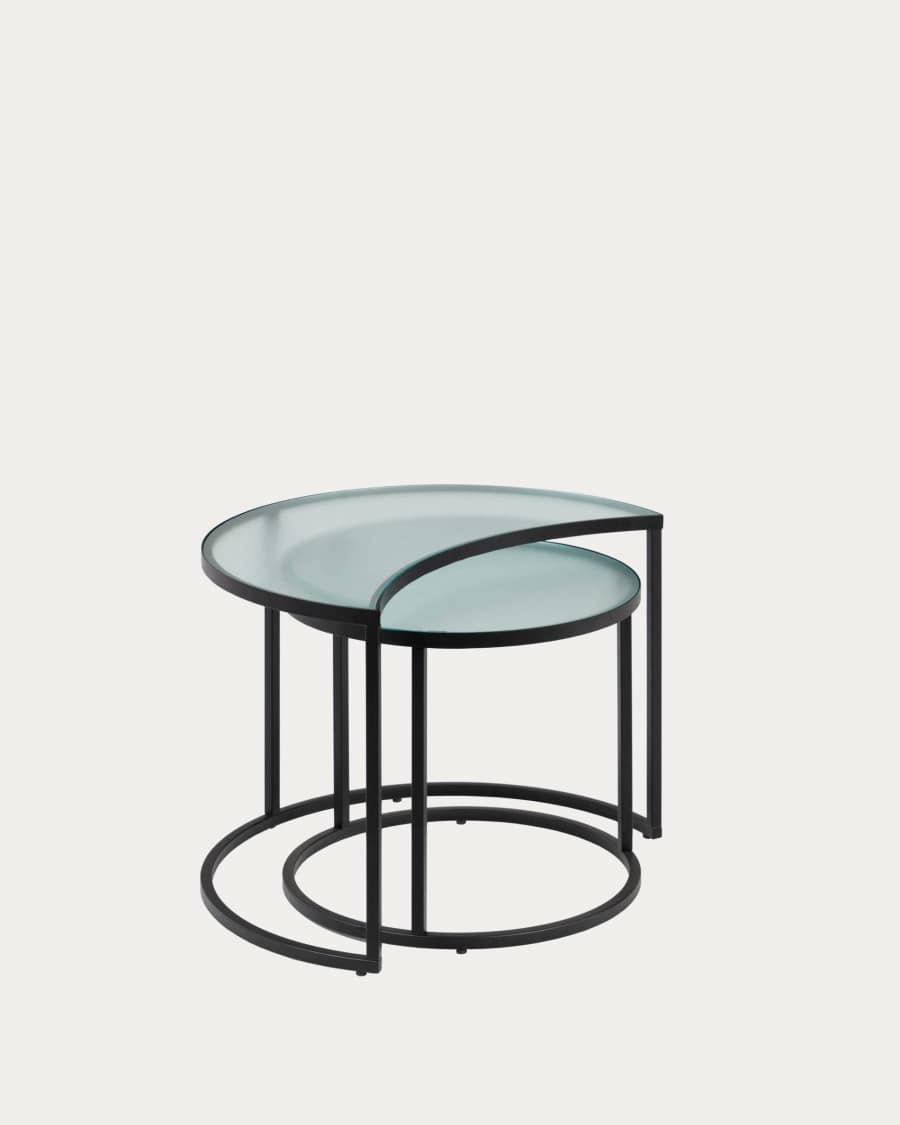 Bast set of 2 side tables