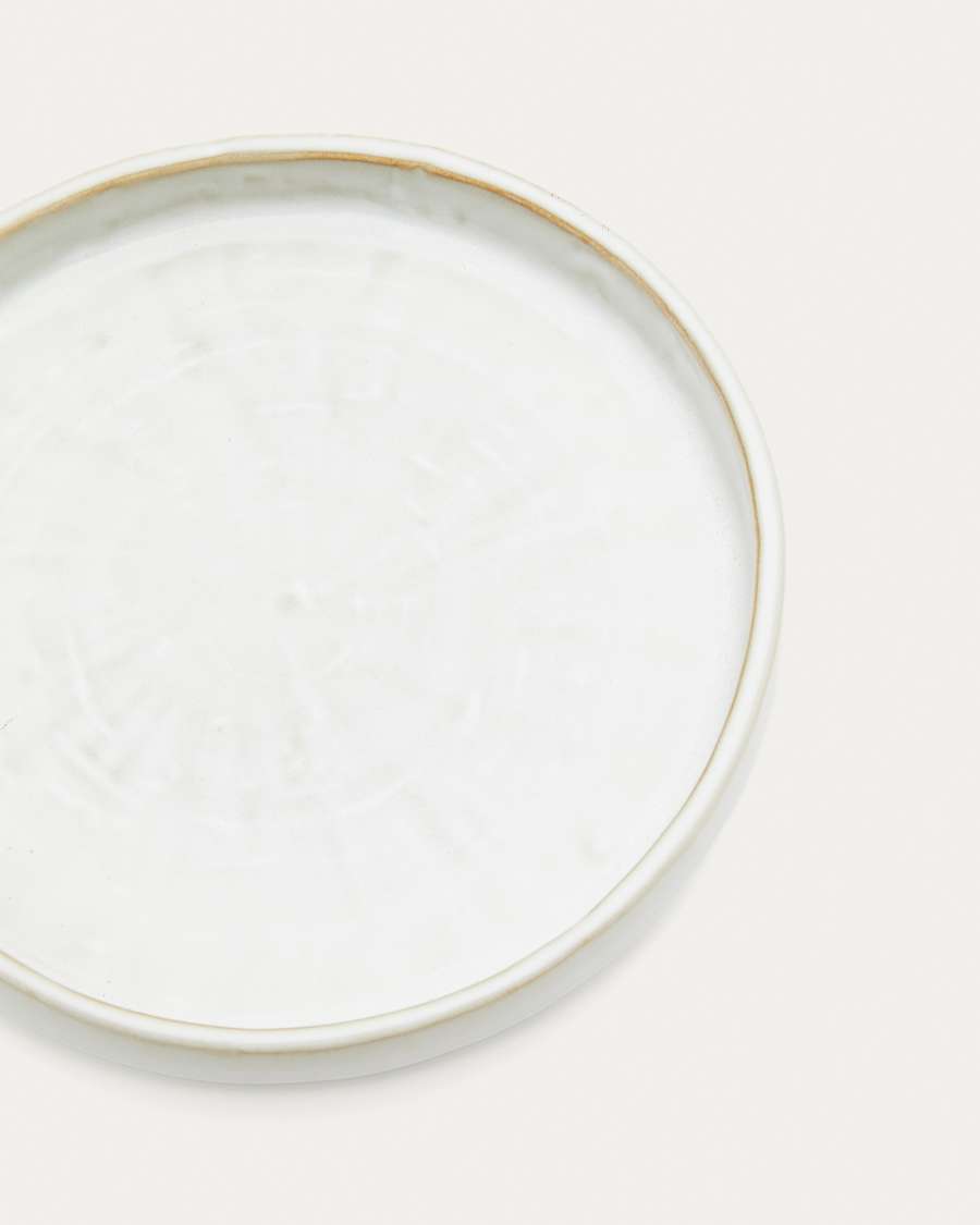 Serni white, ceramic dessert plate