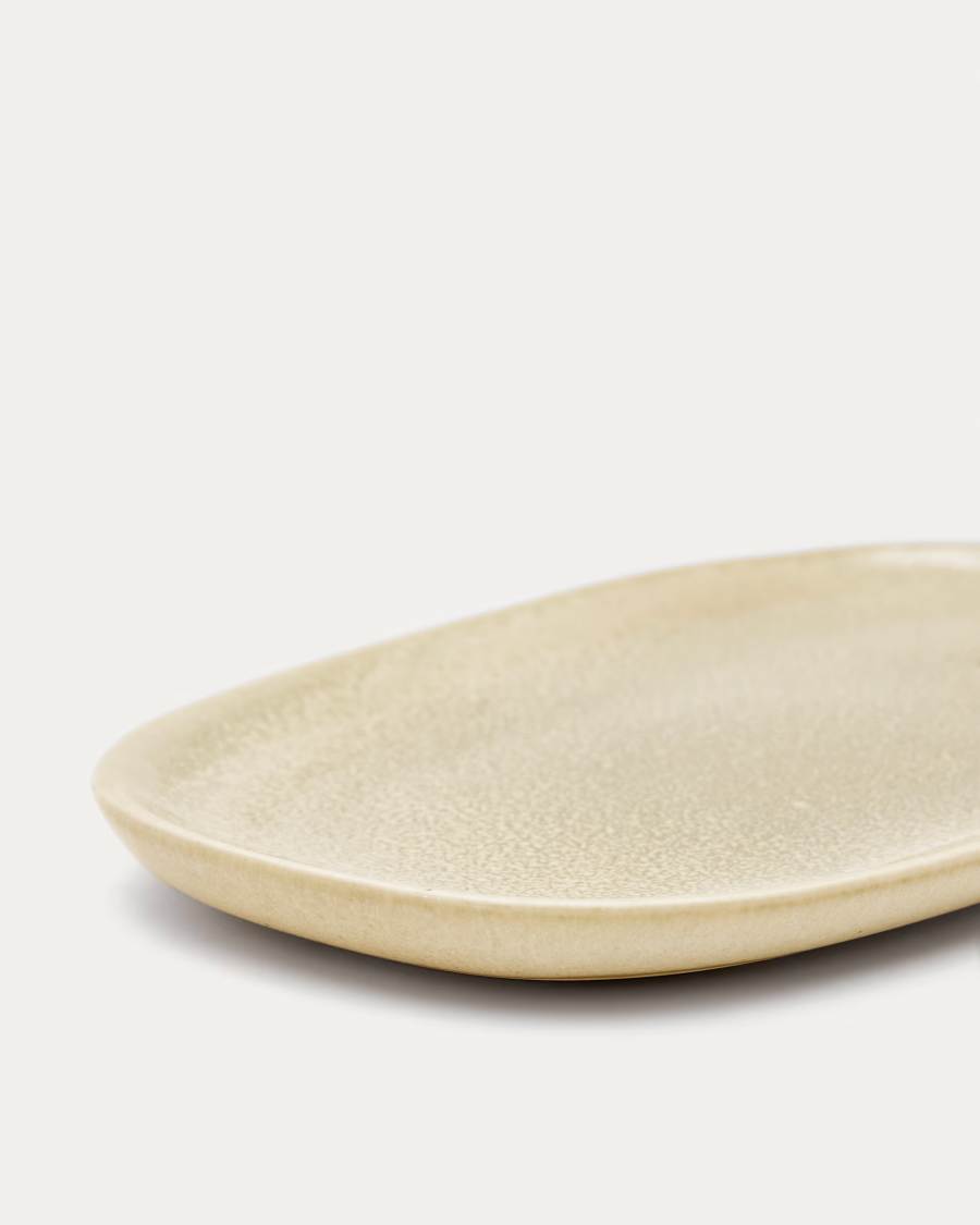 Lauriana small beige ceramic dish
