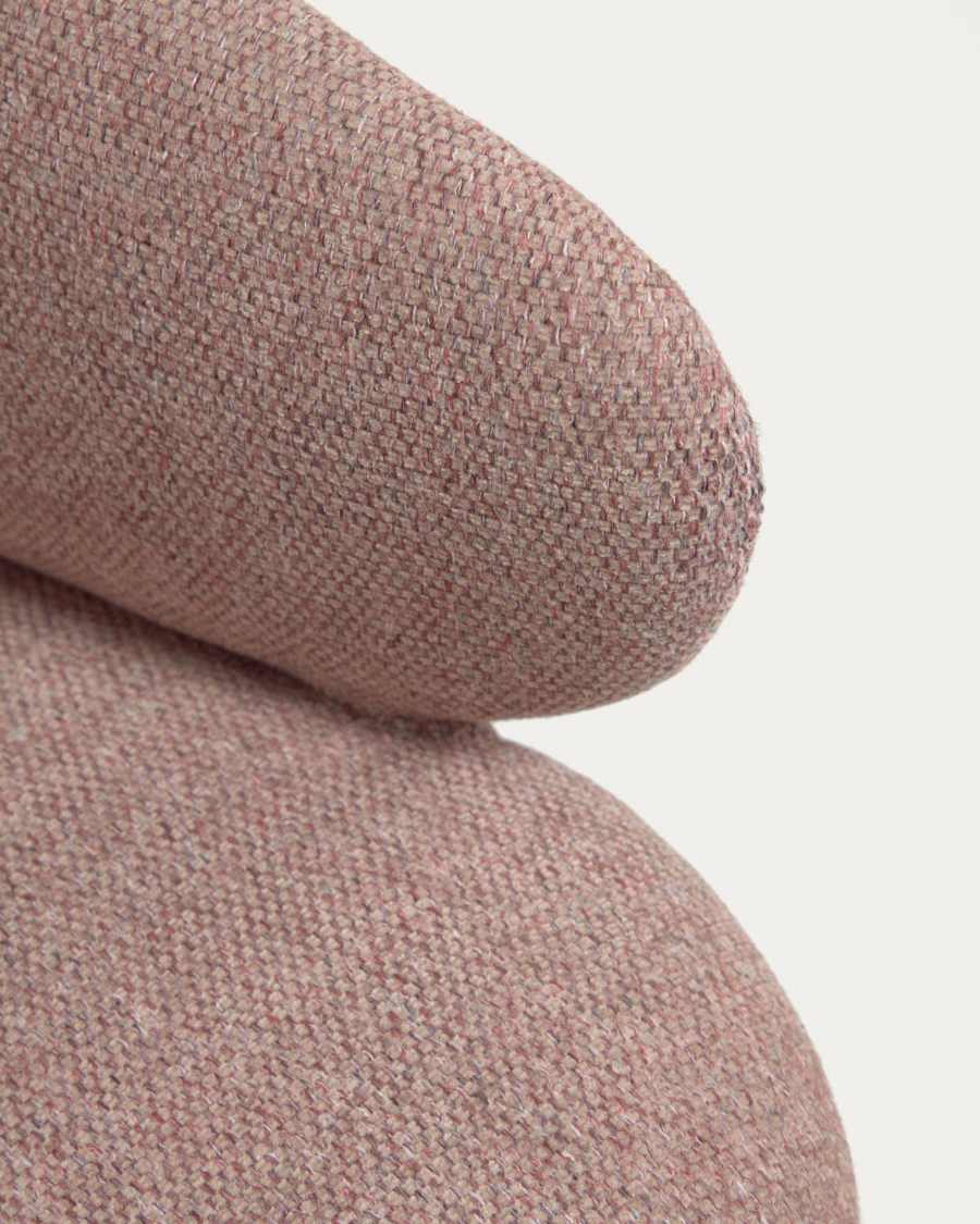 Einara pink office chair and legs made of steel in matt white