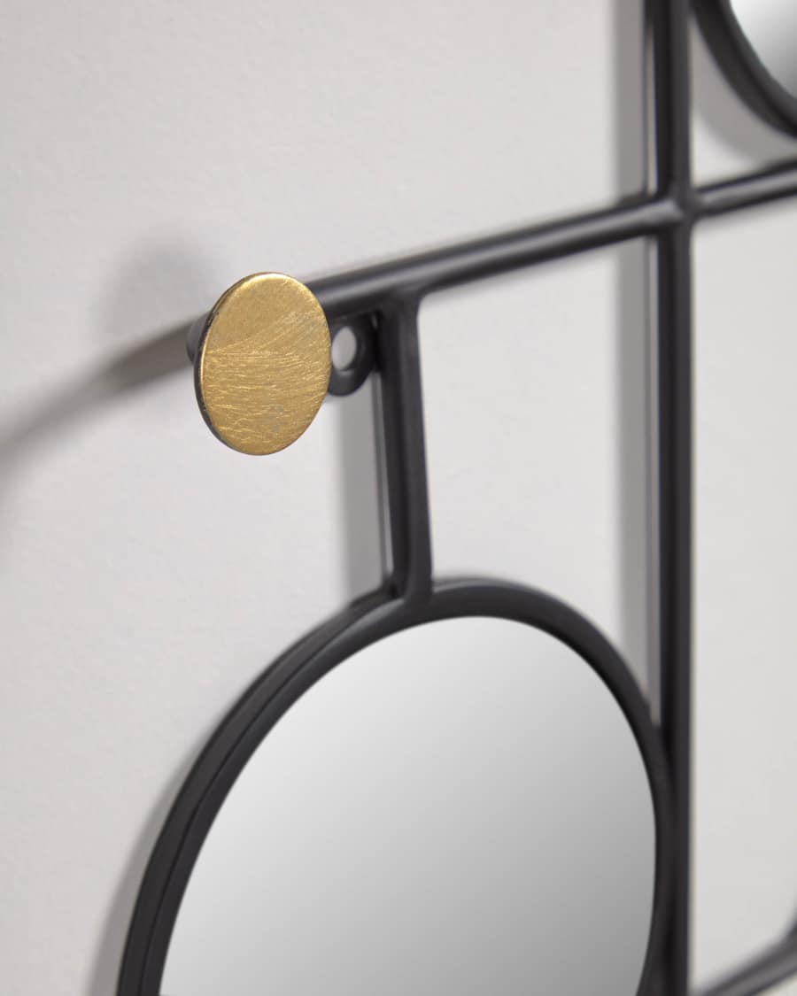 Καθρέπτης με κρεμάστες Vianela 50 x 35 εκ, χρυσό