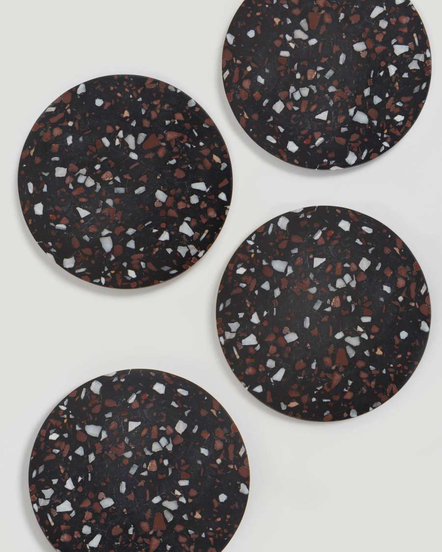 Σετ 4 σουβέρ Tiana, μαύρο