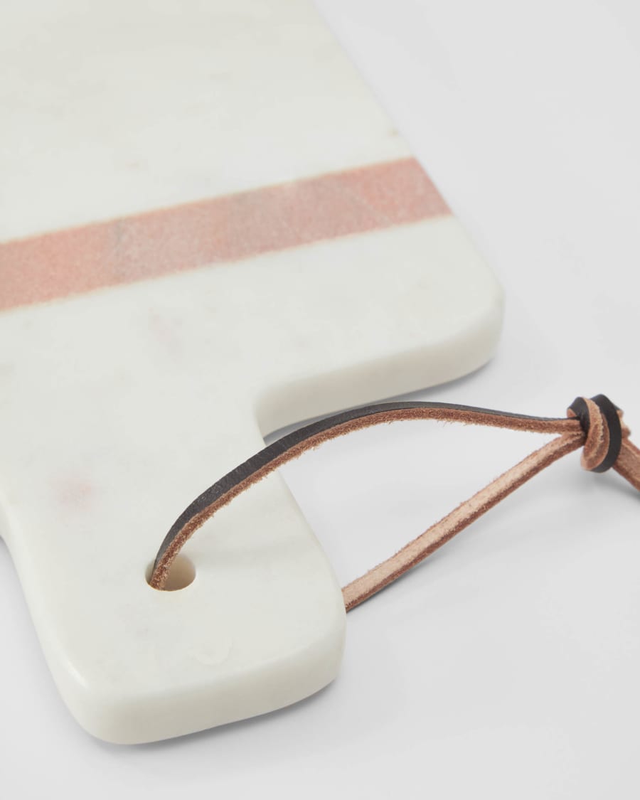 Taula de servir Jesiah marbre blanc i rosa