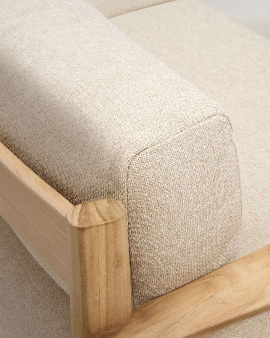 Tirant 3-seater sofa made from solid teak wood 212 cm FSC 100%