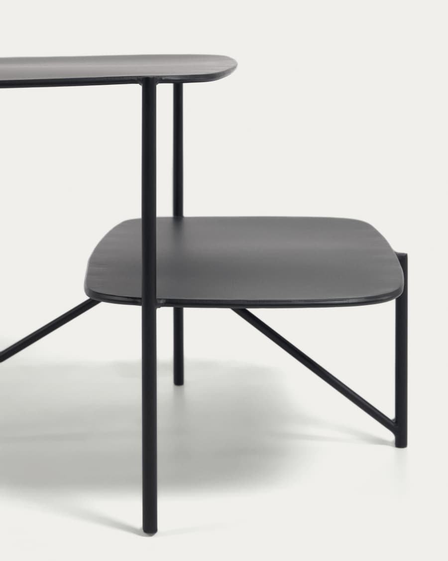 Wigan black metal side table 62 x 58 cm