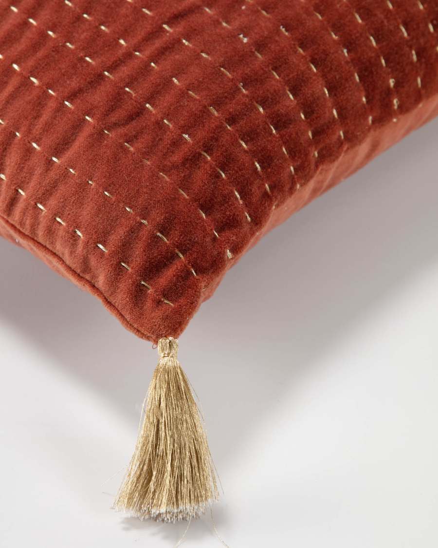 Berenice maroon corduroy cushion cover 45 x 45 cm