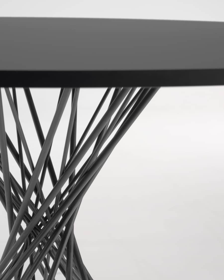 Tavolo rotondo Niut Ø 120 cm in DM con gambe in acciaio